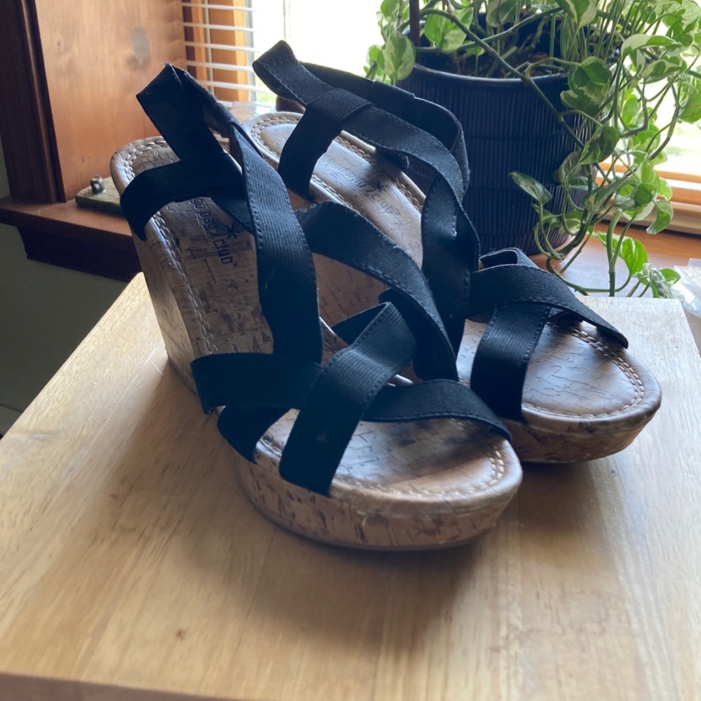 Strappy wedges